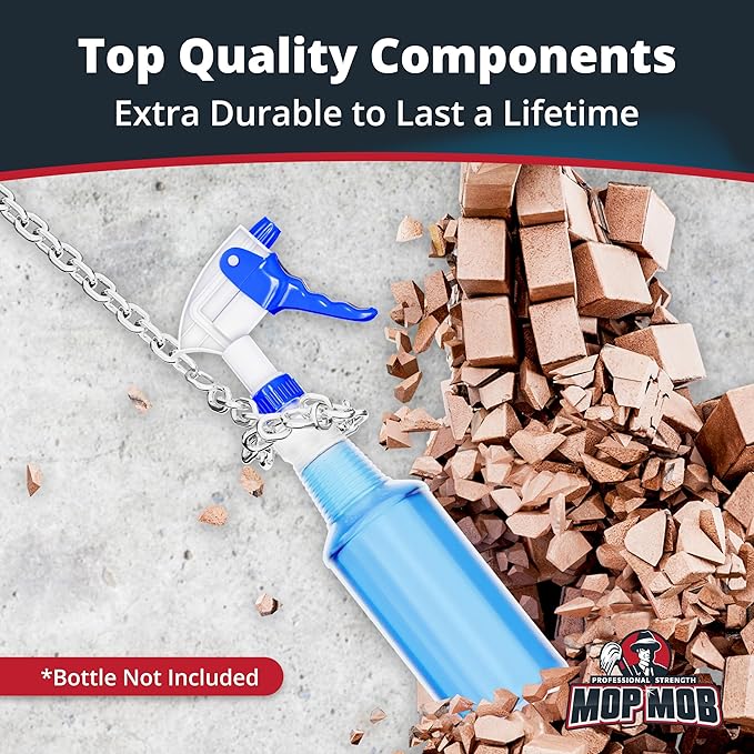 Leak Proof, High Capacity Spray Heads ONLY 3 Pack. Fits 32 Oz Bottles (NOT Incl). Clear, Heavy Duty Plastic Sprayer Replacements for Chemicals, Bleach and Liquid Cleaner. Best Home Cleaning Supplies