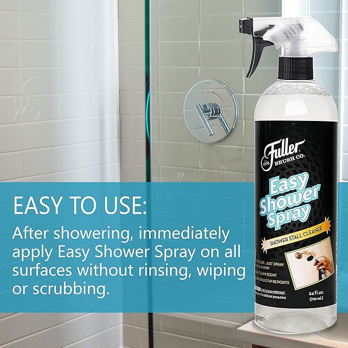 Fuller Brush Easy Shower Spray - No Scrub Shower Cleaner - Multi Surface Formula Keeps Surfaces Clean From Dirt, Soap Scum and Hard Water Stain Build Up Perfect for Shower Floors Walls (Pack of 2)