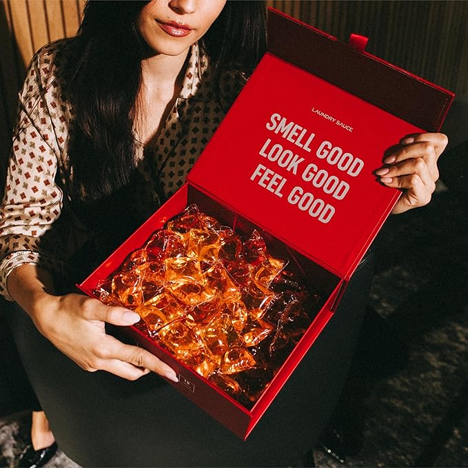 Laundry Sauce - Signature Bundle French Saffron, Scented Laundry Detergent Pods & Scent Booster, Fabric Softener, Dryer Sheets, Fabric Protection, Essential Oils, Long Lasting Luxury Fragrance