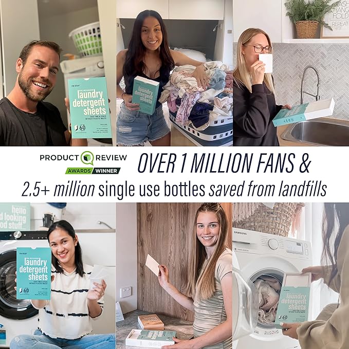 restor Laundry Detergent Sheets Tropical Breeze 180 Loads | Eco Friendly Plastic Free Travel Laundry Washer Sheets | Superior Stain Fighting Washing Detergent sheets Number One in Australia