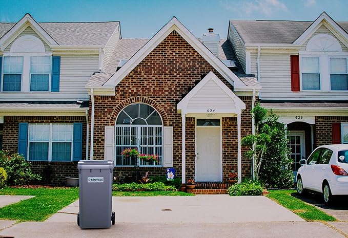 Recycle Sticker for Trash Bins – Heavy Duty, Recycle Only Sticker - 3-5 Year Indoor/Outdoor Rated - Heavy Duty, Weather Proof, Ultra Durable - USA Made (6x2 inch), 4 Labels