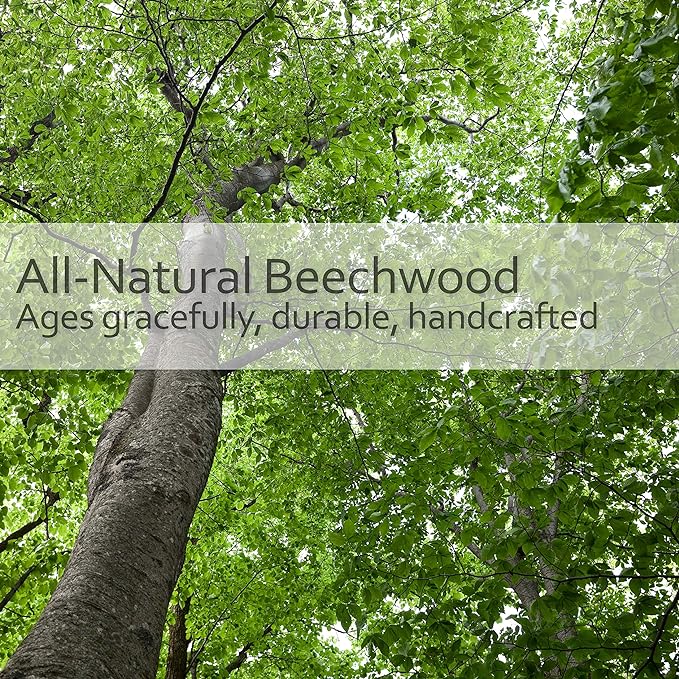 REDECKER Oiled Beechwood Toilet Brush Stand with Tampico Fiber Toilet Brush, 9-7/8 inches - Natural Bristles are Heat-Resistant and Retain Shape, Made in Germany - Wood Toilet Brush Set