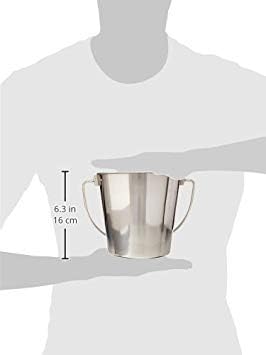 Advance Pet Products Heavy Stainless Steel Round Bucket, 2 Quart | Durable Food & Water Pail for Dogs, Cats, Kennels, Cages and Critter Crates | Multi-Purpose Bucket