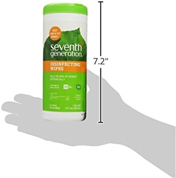 Seventh Generation Disinfecting Multi-Surface Wipes, Lemongrass Citrus Scent, 35 Wipes