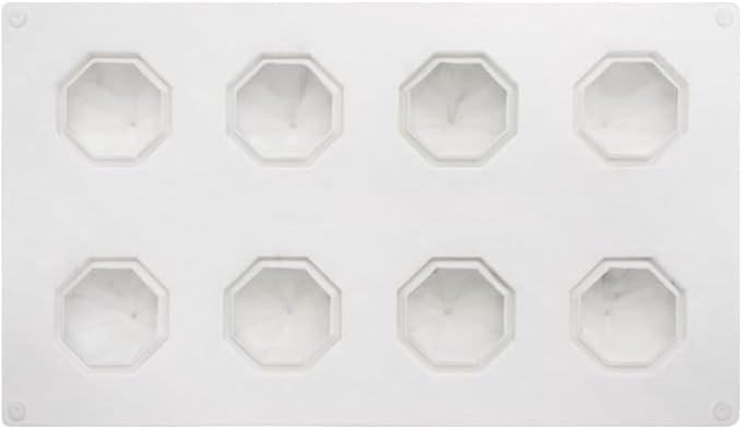 3D Diamond Gem Silicone Ice Cube Tray Mold Biscuit Chocolate Fondant Mould Epoxy Resin Clay Craft Art Handmade Ice DIY Molds (Diamond J_11.84 X6.84 X1.44inch)