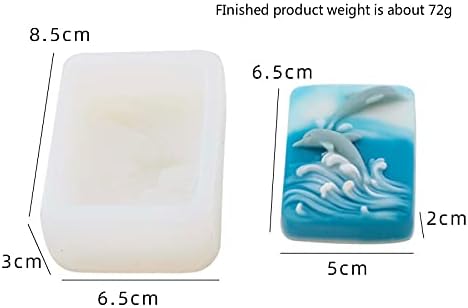 Silicone Soap Mold Dolphin Embossed Handmade Soap Decoration Moulds DIY Plaster Candle Molds Fondant Cake Crafts
