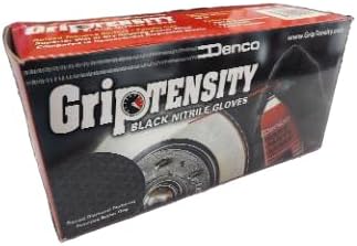 DENCO DISTRIBUTING, INC. GripTensity Diamond Nitrile Gloves - Black 7 MIL - Latex & Powder Free - 10 Boxes