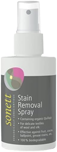 Sonett Organic Stain Removers Spray for clothes effective against fruit, Cocoa, Ballpoint, Grease stains for delicate textiles of Wool 3.4 fl.oz (Pack of 1)
