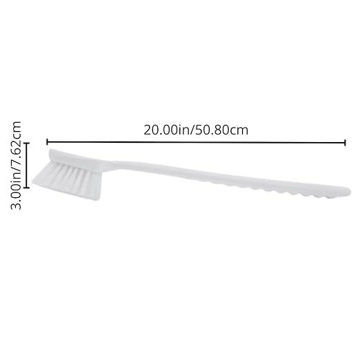 SPARTA 40501EC04 Plastic Large Scrub Brush, Kitchen Brush, Utility Brush With Long Handle For Cleaning, 20 Inches, Yellow