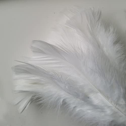 Turkey Feather Dusters for Cleaning Home Blinds Kitchen car Office, Eco-Friendly Reusable （2 pcs White）