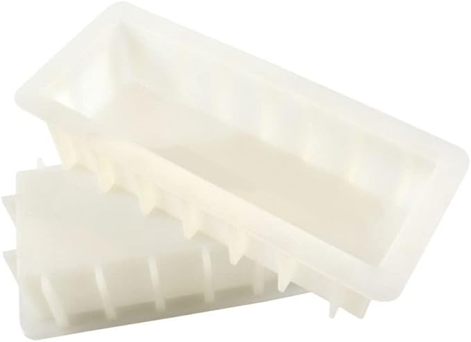 TUKE Large Soap Loaf Mold Silicone for Homemade Swirling Soap Making Supplies 1.2L Non-Stick Silicone Baking Mold