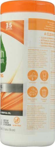 Seventh Generation Disinfecting Multi-Surface Wipes, Lemongrass Citrus Scent, 35 Wipes