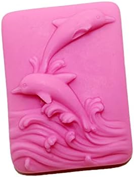 Silicone Soap Mold Dolphin Embossed Handmade Soap Decoration Moulds DIY Plaster Candle Molds Fondant Cake Crafts