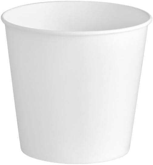 White Disposable Ice Bucket, 10 lb Capacity, 25/Pack, Double-Ply Paper