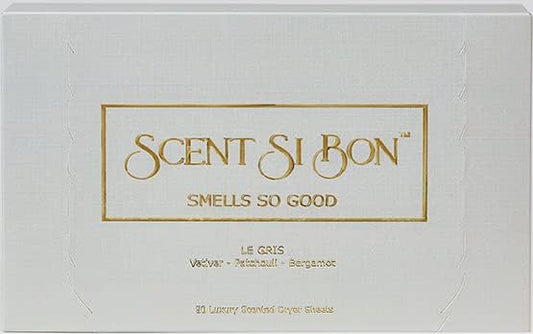 Luxury Scented Dryer Sheets, 50 Sheets, Le Gris Scent Inspired by Iconic Perfumes, Vetiver, Patchouli, Bergamot, Fragrant Clothing Freshener, Fabric Softener, Reduce Static and Wrinkles
