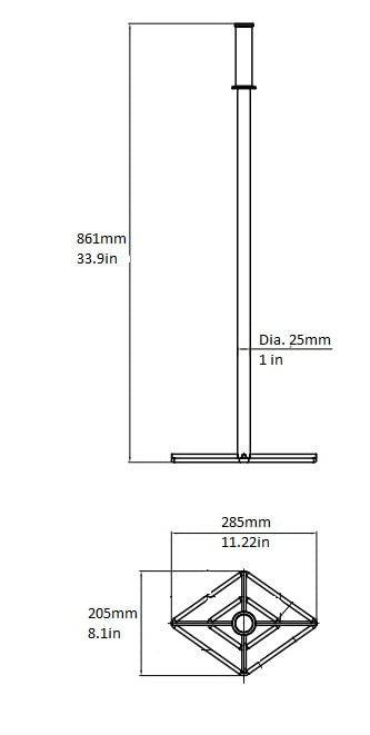 Rattleware 33.9" Manual Trash Compactor Masher for Trash Can, Heavy-Duty Stainless Steel Garbage Bin Masher with Long Ergonomic Handle for Kitchen, Bar, Restaurant, Hotel, Cafe, and Commercial Use