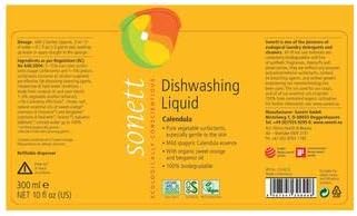 Sonett Organic Dishwashing Liquid Organic 100% Biodegradable (Calendula, 10 Fl.Oz (6 Count))