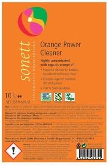 Sonett Organic Universal Orange Powerful Cleaner For Kitchen (2.6 gal/10L) Certified Organically Grown