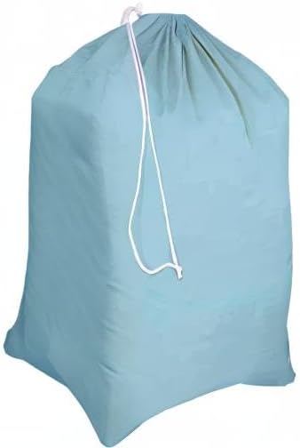 Urban Villa Laundry Bag Canvas|Dirty Clothes Travel Laundry Bag|Machine Washable|Reusable College Hostel Hamper Liner Bag for Garments Delicates Drawstring Closure 1 Pack Aqua Color|Size 28X36 Inches