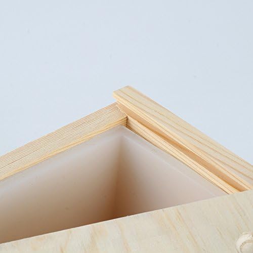 Nicole Large Soap Molds Rectangle Silicone Liner for 18 Bar Mold with Wooden Box and Lid DIY Handmade Soap Making Tools