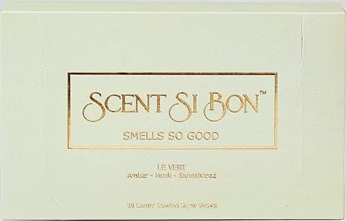 Luxury Scented Dryer Sheets, 50 Sheets, Le Vert Scent Inspired by Iconic Perfumes, Amber, Musk, Sandalwood, Fragrant Clothing Freshener, Fabric Softener, Reduce Static and Wrinkles