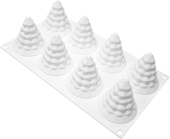 TUKE Christmas Tree Silicone Mold Tree Shaped Molds for Making Handmade Soap Candles, Cake, Jelly Dessert Candy (Christmas Tree J)