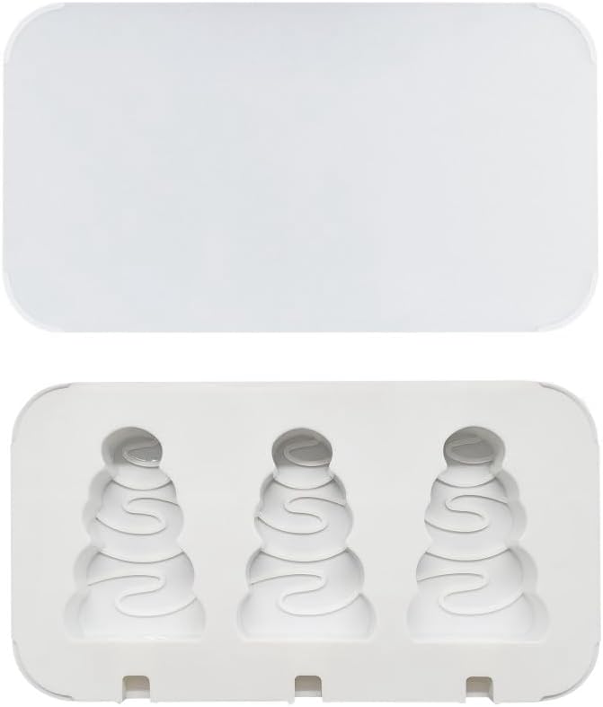 Silicone Mold for Cake DIY Baking Chocolate Eco-Friendly Cake Mold Candy Chocolate Cake Mould Baking DIY Kitchen Accessiories (Christmas Tree L_7.76 X4.28 X0.8 inch)