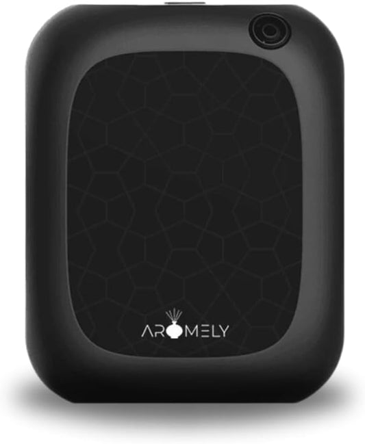 Aromely Smart Bluetooth Nebulizing Aromatherapy Scent Diffuser, Essential Oil Diffuser for Home, Spa & Office, Waterless Aroma Diffuser, App Controlled Perfect Air Freshener up to 1,500 SQFT - Black