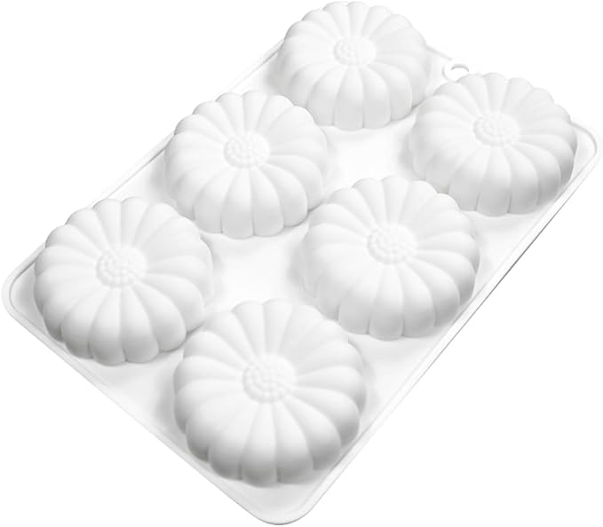 TUKE Silicone Chocolate Candy Molds Non-stick Daisy Flower Silicone Baking Mold BPA Free, Gummy Molds Silicone Candy Mold For Chocolate Cake Jelly Pudding Handmade Soap Mould (Daisy Flower L)