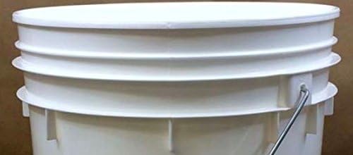 6 Gallon Premium Grade White Plastic Bucket 3 Pack