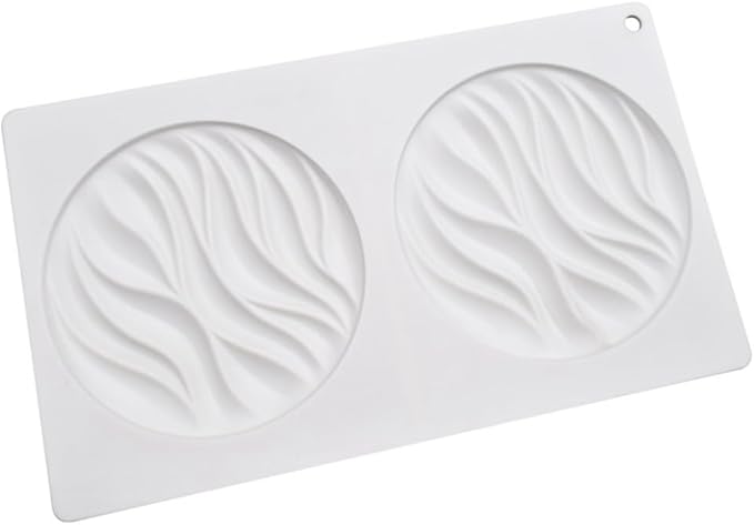 mostsom Silicone Molds Baking Mold for Mousse Cake, Silicone Mold for Chocolate, French Dessert Mold for Pastry Chocolate, Reusable Non-Stick Easy Release Baking Molds (D_ Round Wave)