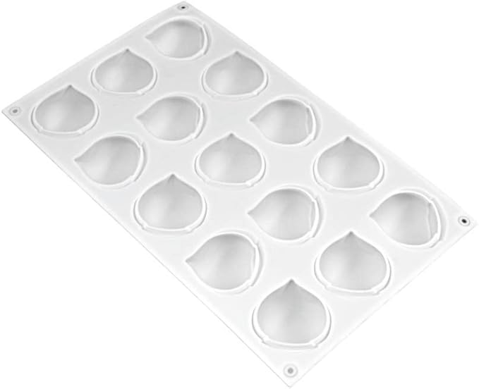 mostsom Mini Chestnut-Shaped Silicone Mold, 15 Cavity Non-Stick Gummy Mold for Chocolate, Fondant, Candy, Biscuits, Cookie, Jelly (Chestnut A)