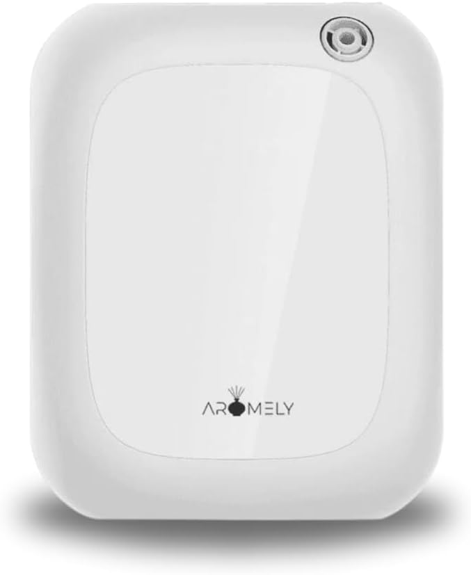 Aromely Smart Bluetooth Nebulizing Aromatherapy Scent Diffuser, Essential Oil Diffuser for Home, Spa & Office, Waterless Aroma Diffuser, App Controlled Perfect Air Freshener up to 1,500 SQFT - White
