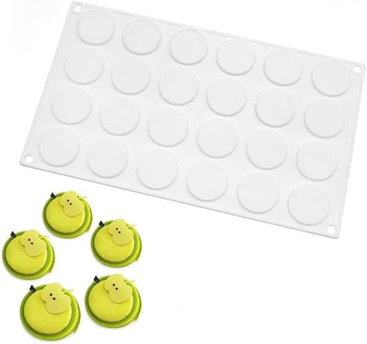 Silicone Chocolate mold,cookies mold,15 Hole Round Shape Fondant Cake Tools, Cake Decorating (Round G_11.84 X6.84 X0.32 inch)