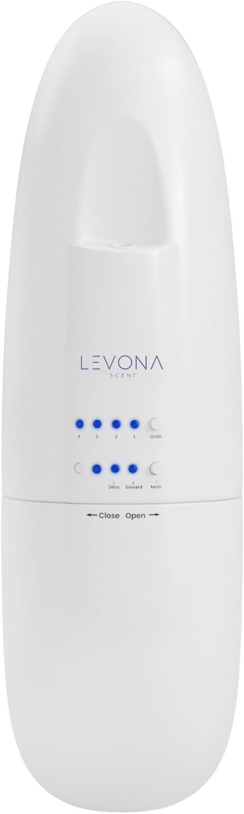Levona Scent Abela 100 - Essential Oil Diffuser & Plug in Air Freshener for Home, Office and Hotel Use, Waterless Diffuser & Nebulizer - White, 500 sqft (Button Control, Oil Not Included)