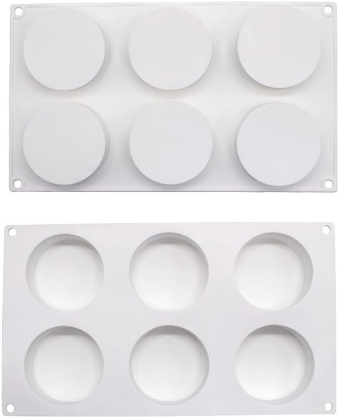 Cake Round Cylinder Cake Molds Silicone Molds for baking cookie Chocolate Covered Bakeware Pastry Mould Round Cupcake Cake Pan (Round K_11.8 X6.8 X1.2 inch)