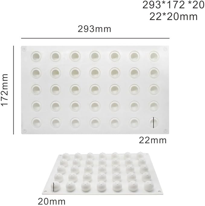 Silicone Mold Chocolate Decorating Mould DIY Cake Mousse Molds Baking Accessories Reusable Tools (Round D_11.72 X6.88 X0.8inch)