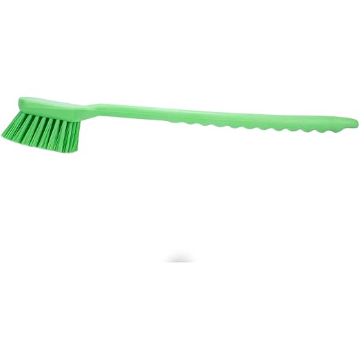 SPARTA 40501EC75 Plastic Large Scrub Brush, Kitchen Brush, Utility Brush With Long Handle For Cleaning, 20 Inches, Lime