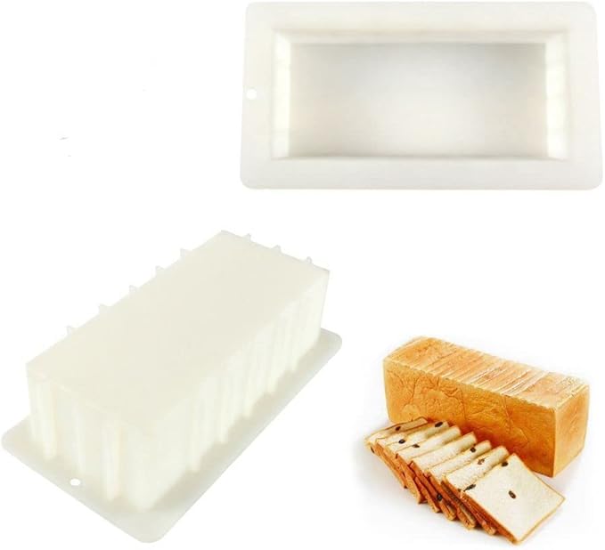 TUKE Large Soap Loaf Mold Silicone for Homemade Swirling Soap Making Supplies 1.2L Non-Stick Silicone Baking Mold