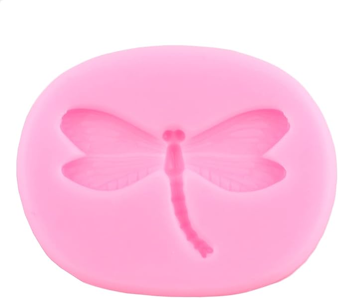 ZiXiang Dragonfly Silicone Candy Chocolate Fondant Molds For Cupcake Topper Chocolate Candy Polymer Clay Gum Paste Cake Decorating Set Of 4