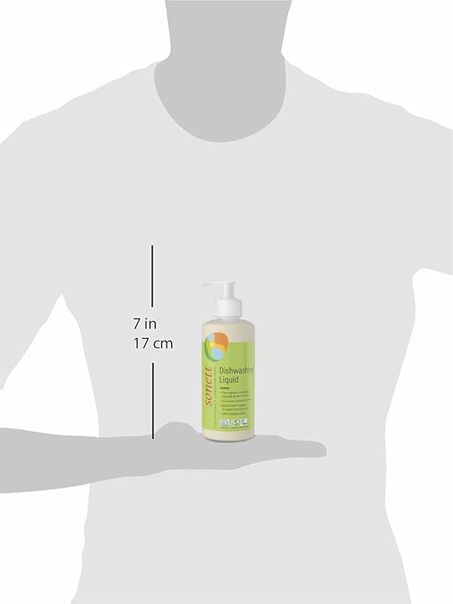 Sonett Organic Dishwashing Liquid Organic 100% Biodegradable (Lemon, 10 Fl.Oz (1 Count))
