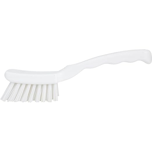SPARTA 41395EC02 Plastic Scrub Brush, Detail Brush, Kitchen Brush With Hanging Hole For Cleaning, 7 Inches, White, (Pack of 6)