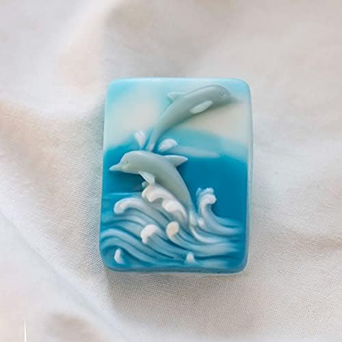 Silicone Soap Mold Dolphin Embossed Handmade Soap Decoration Moulds DIY Plaster Candle Molds Fondant Cake Crafts