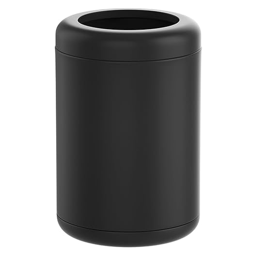 Black BathroomTrash can,10L/2.6GAL,Open Top Wastebasket Bin,Garbage Can for Bathroom,Living Room,Office,Kitchen,Bedroom,Hotel (Black)