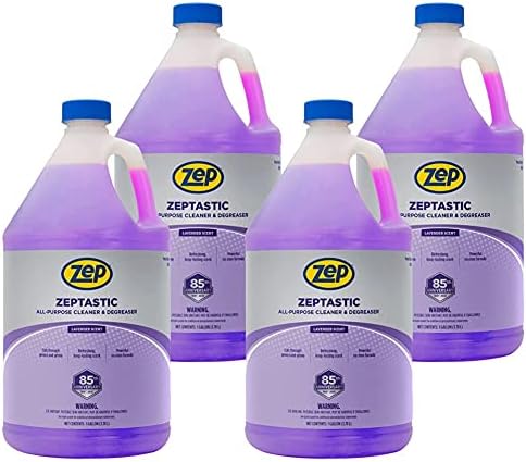 Zep Zeptastic All-Purpose Cleaner and Degreaser - 1 Gallon (Case of 4) 325724 - Refreshing Lavender Fragrance, Cuts Through Grease and Grime, Powerful No Rinse Formula