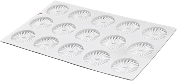 Round Silicone Mold Gear Shape Chocolate Decorating Mould DIY Cake Mousse Molds Baking Accessories Reusable Tools (Round Gear A_10.92 X6.72 X0.28 inch)