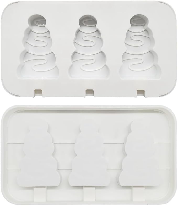 Silicone Mold for Cake DIY Baking Chocolate Eco-Friendly Cake Mold Candy Chocolate Cake Mould Baking DIY Kitchen Accessiories (Christmas Tree L_7.76 X4.28 X0.8 inch)