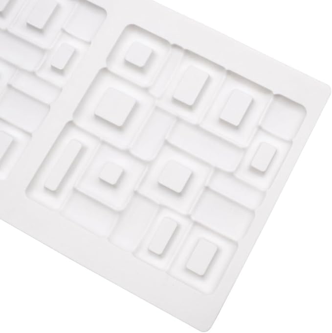 mostsom Silicone Molds Baking Mold for Mousse Cake, Silicone Mold for Chocolate, French Dessert Mold for Pastry Chocolate, Reusable Non-Stick Easy Release Baking Molds (G_ Square)