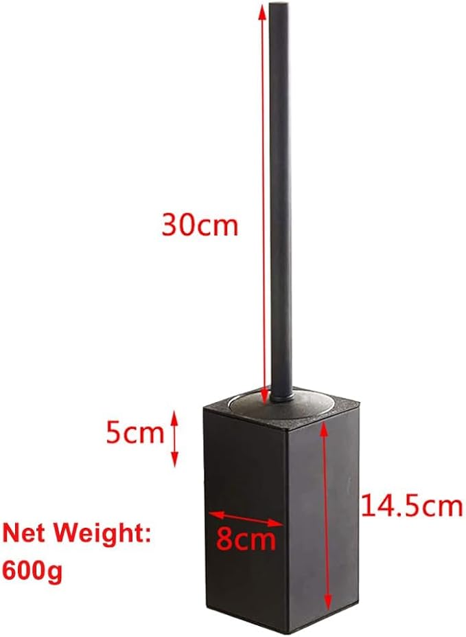 Toilet Brush and Holder Set Freestanding KWQKEM Modern Toilet Bowl Cleaners Brush and Holder with Lid 304 Stainless Steel (Brushed Gold)