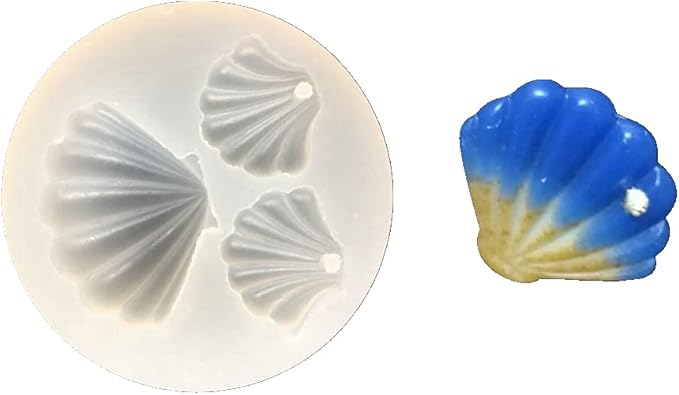 TUKE Silicone Leaf & Honeycomb Molds - 3D Fondant & Chocolate Baking Molds (Sea Shell)